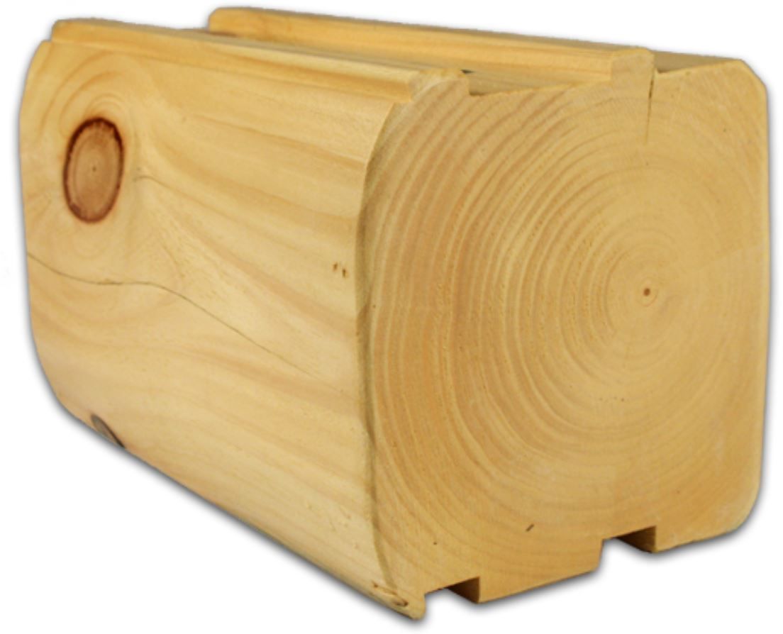 8" x 8" Double Tongue & Groove - Full Log - Semi-Smooth - #132