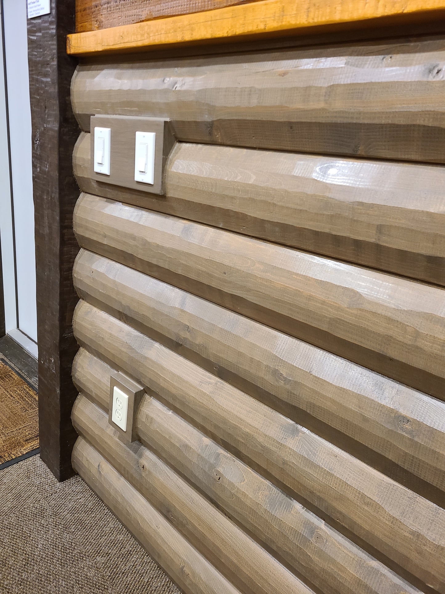 2" x 8" Milled Quarter Log Siding - Shiplap - Peeled - #409