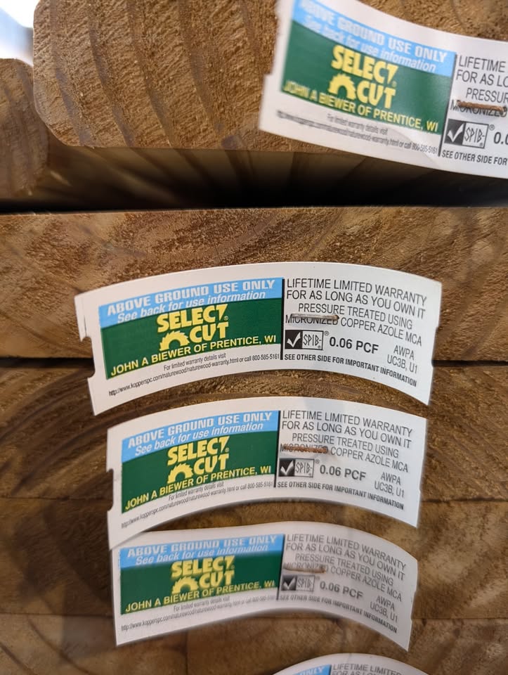 Clearance - #2 Grade 5/4" x 6" Pressure Treated Deck Boards 12ft and 16ft Boards - Limited Availability