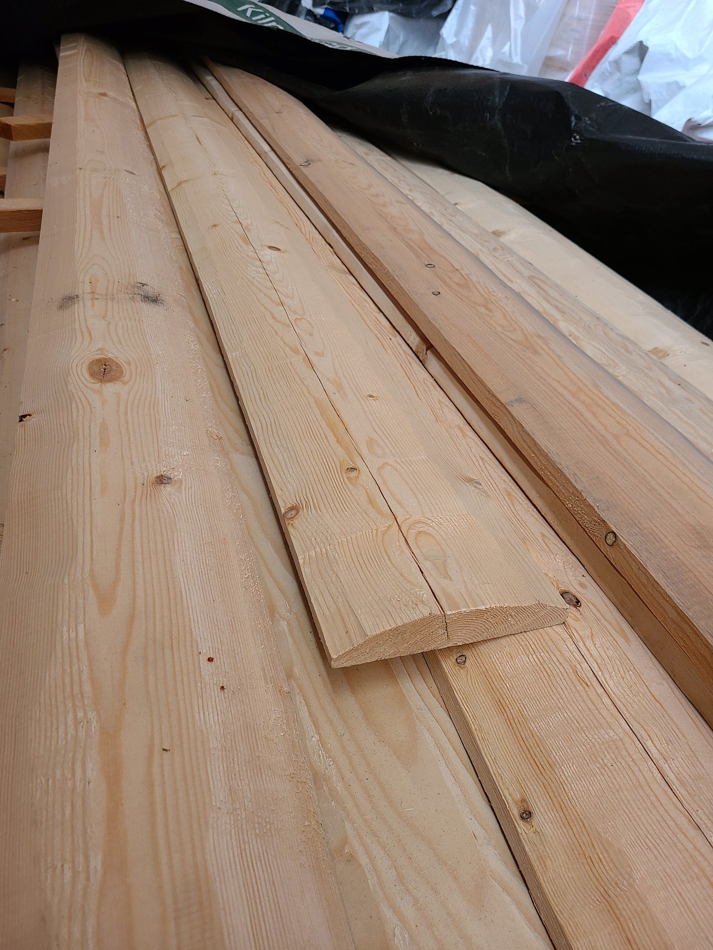 6" Log Trim - Peeled Surface - #817 - Window & Door Casing Trim and Baseboard