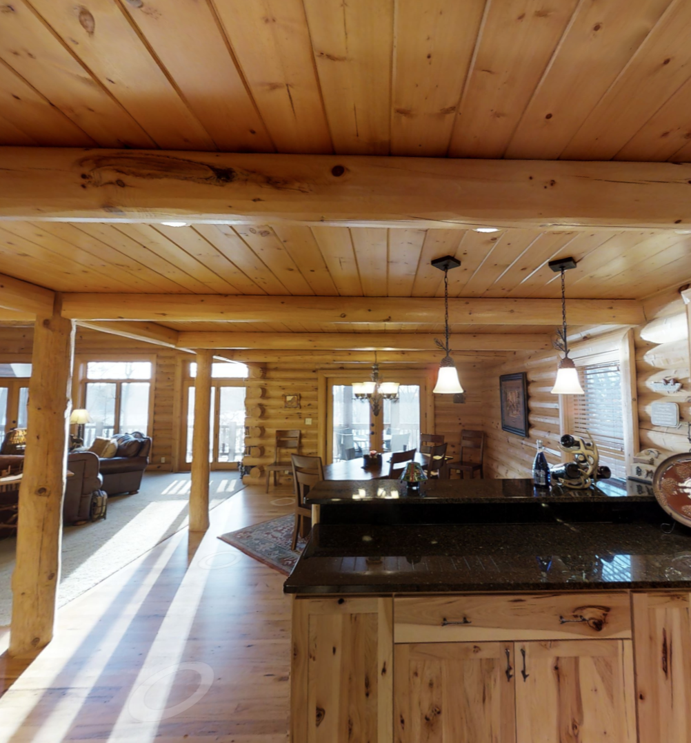 7.25" Round Log Ceiling Beam - Milled Decorative Rafter - #621 Machine Peeled Texture
