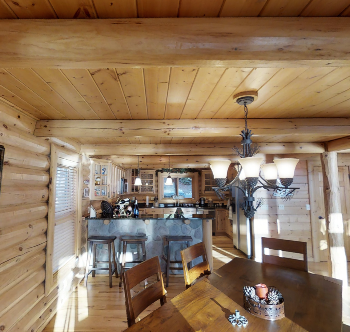 7.25" Round Log Ceiling Beam - Milled Decorative Rafter - #621 Machine Peeled Texture