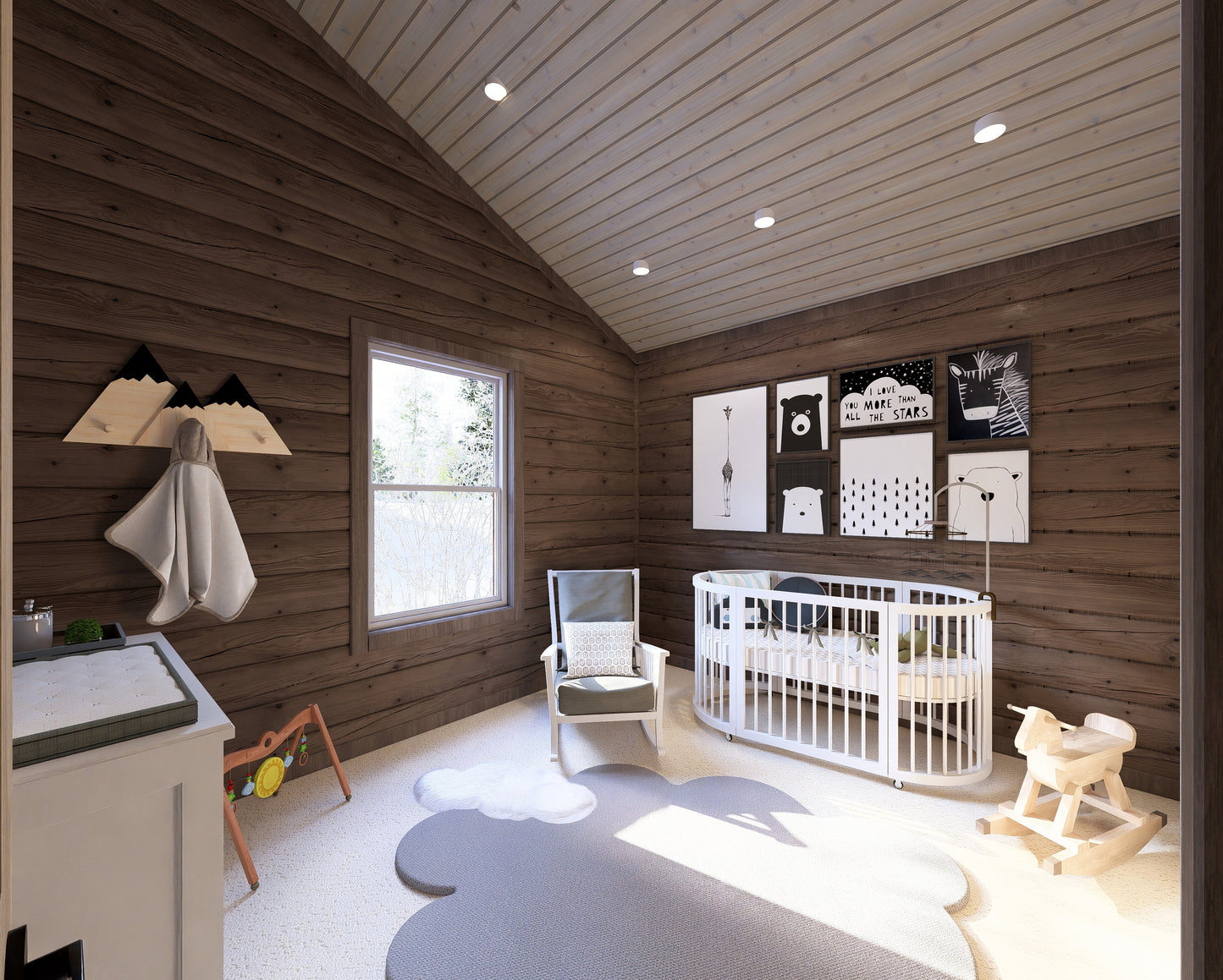 3-Bedroom Log Cabin Kit 24x42 (Kit F)
