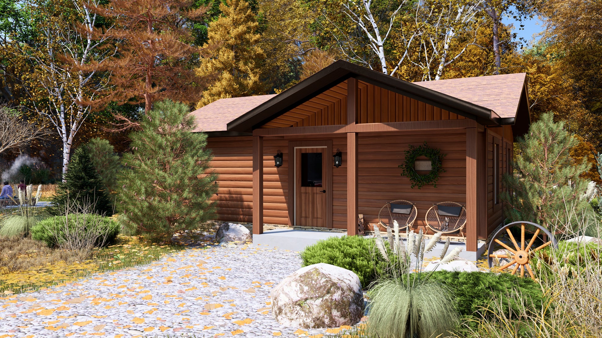 Log Cabin kit tiny home shell kit log home package hunting cabin