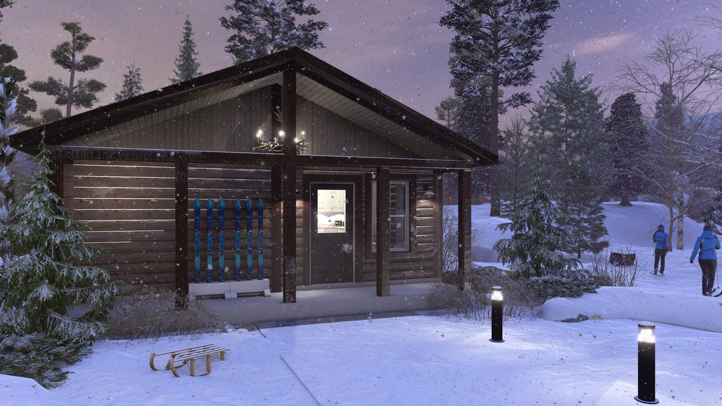 Log Cabin kit tiny home shell kit log home package hunting cabin