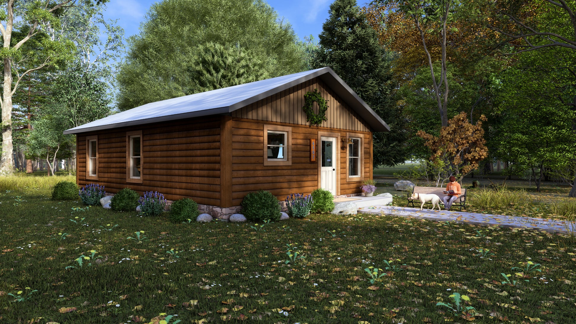 Log Cabin kit tiny home shell kit log home package