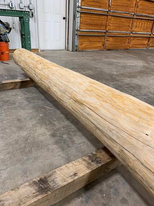 Rustic Pine Post - Peeled - #543 - Tree Trunk Column Support Pole Air-Dried
