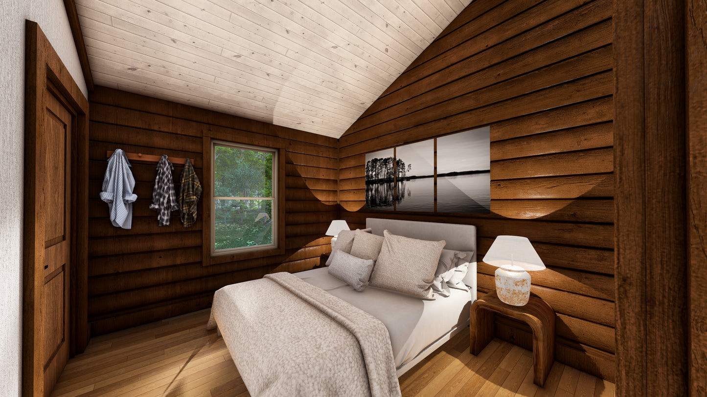 Log Cabin kit tiny home shell kit log home package