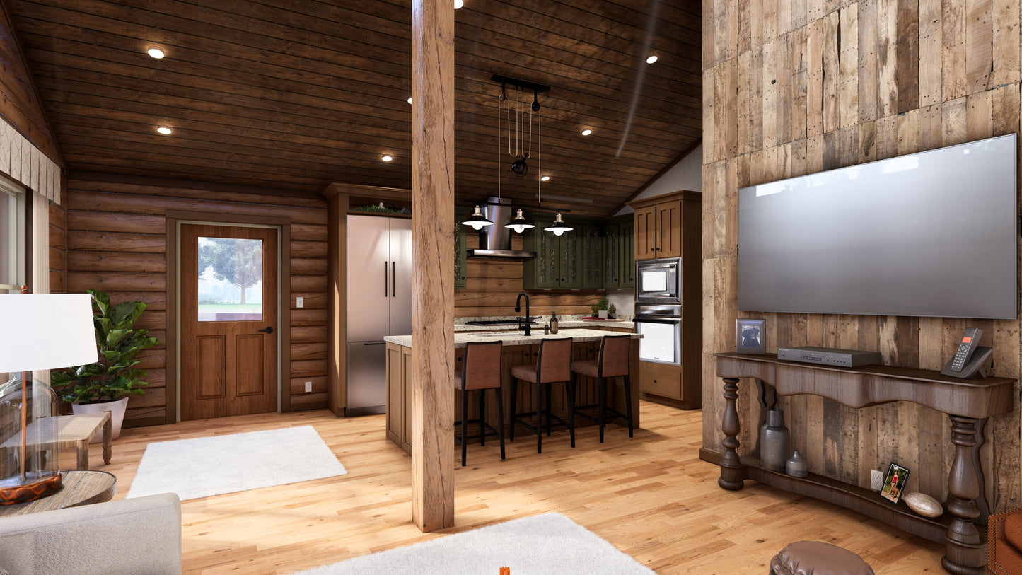 Log Cabin kit tiny home shell kit log home package hunting cabin