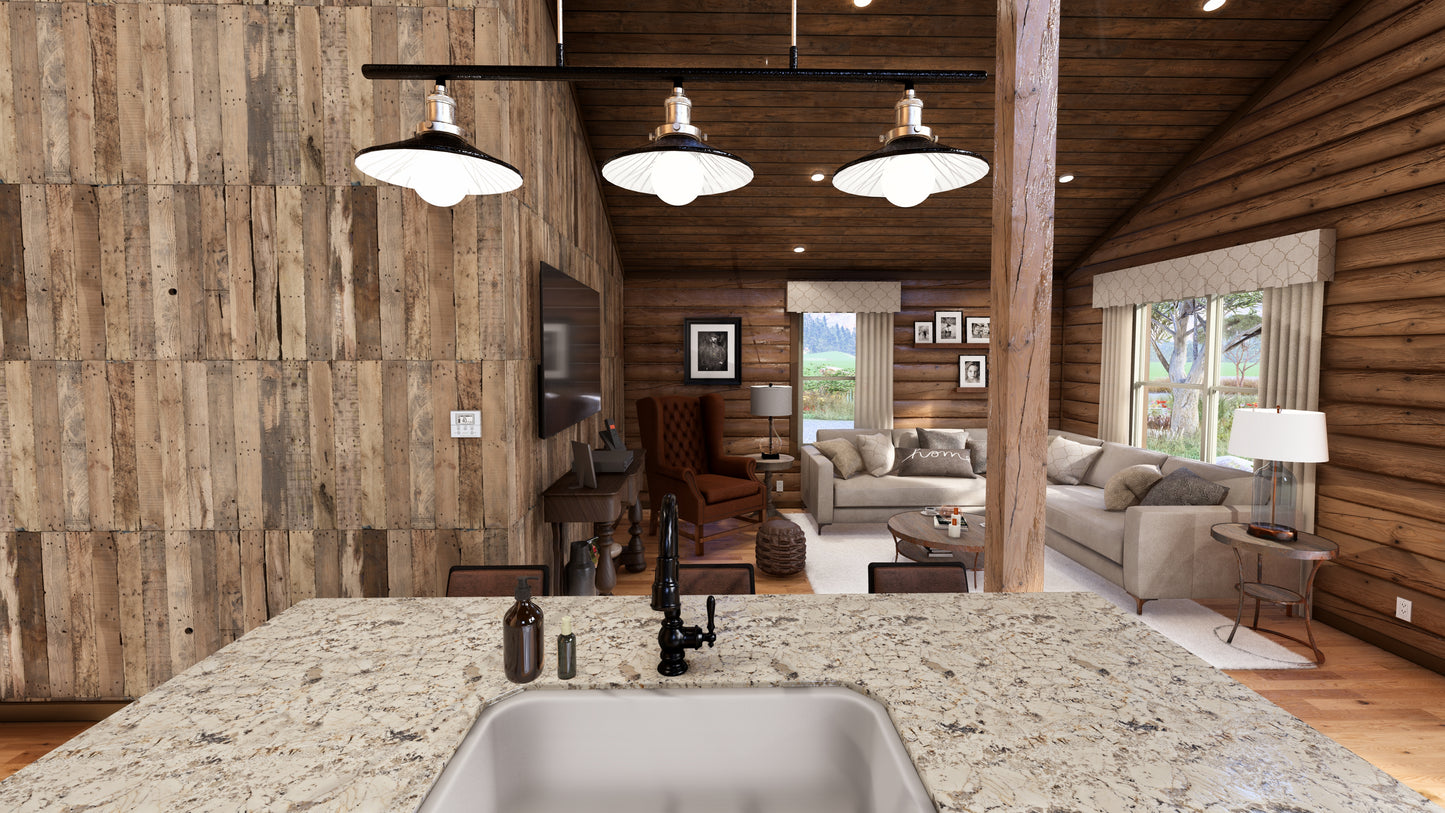 Log Cabin kit tiny home shell kit log home package hunting cabin
