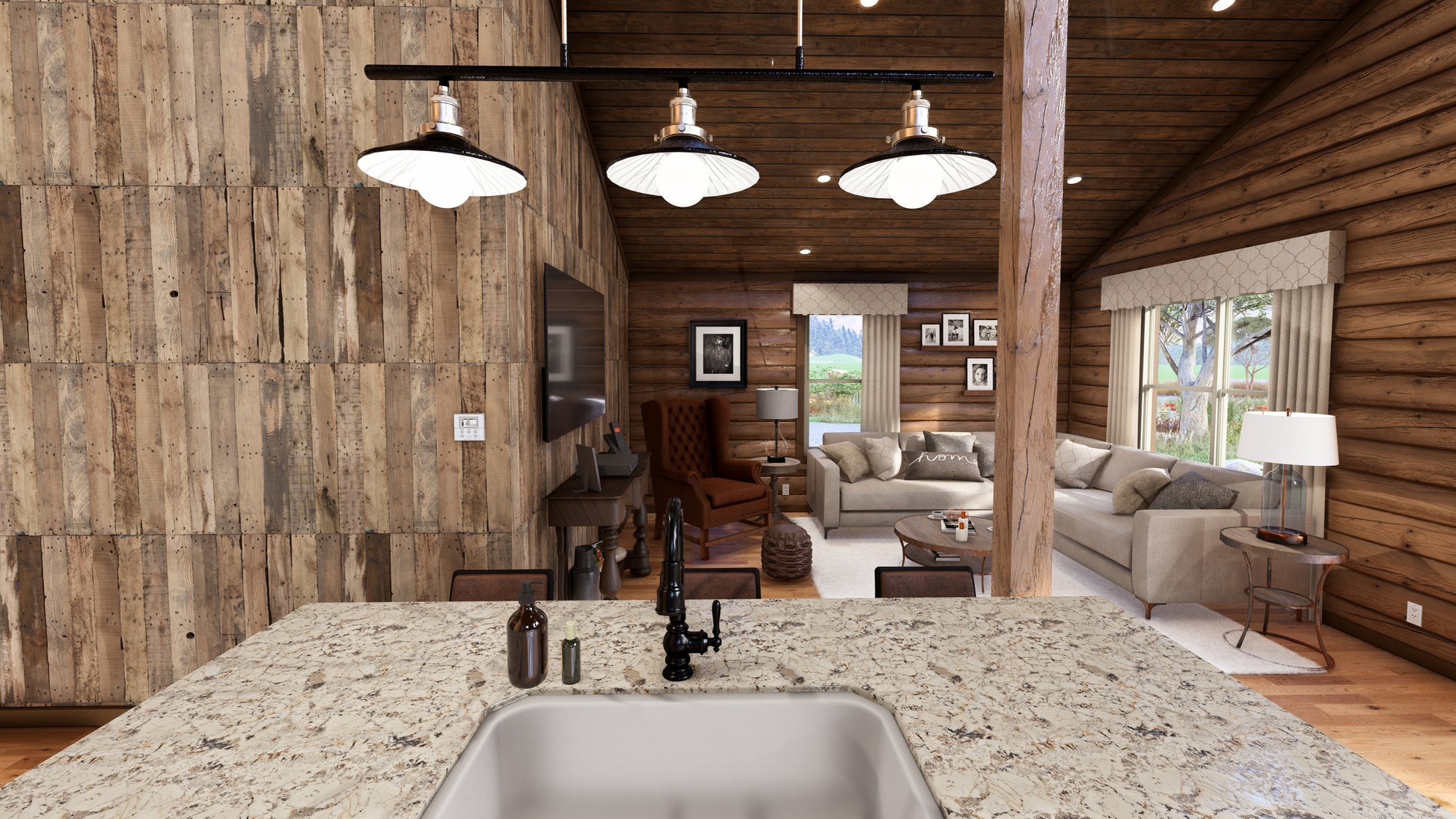 Log Cabin kit tiny home shell kit log home package hunting cabin