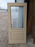 Clearance Door - 3/0 x 6/8 Half-Lite Rain Glass Exterior Door Slab Cheap Sale