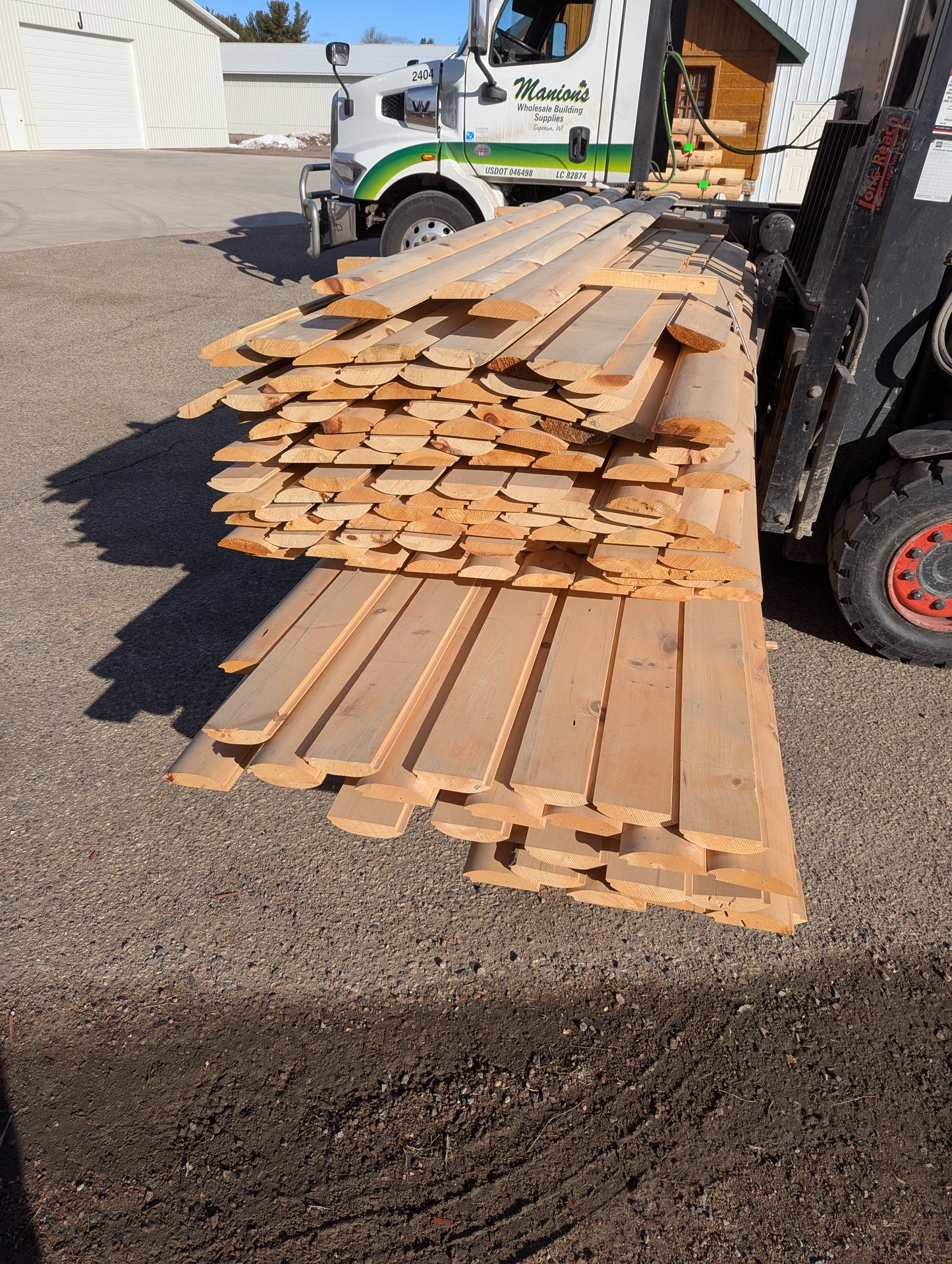 Clearance - 2 x 6 Quarter Log Siding - Shiplap - Old #12