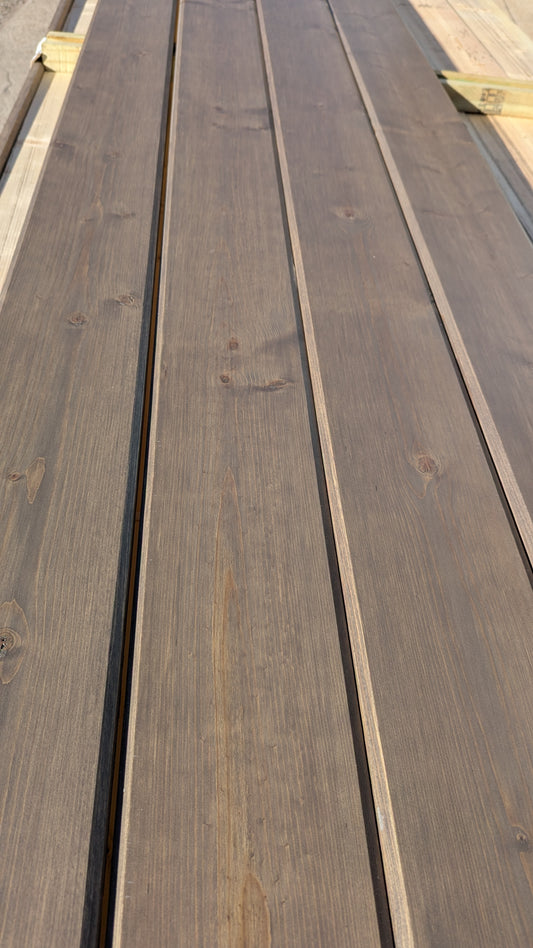 Clearance - 1" x 6" x 14' Beveled Trim - Pre-finished Graywash