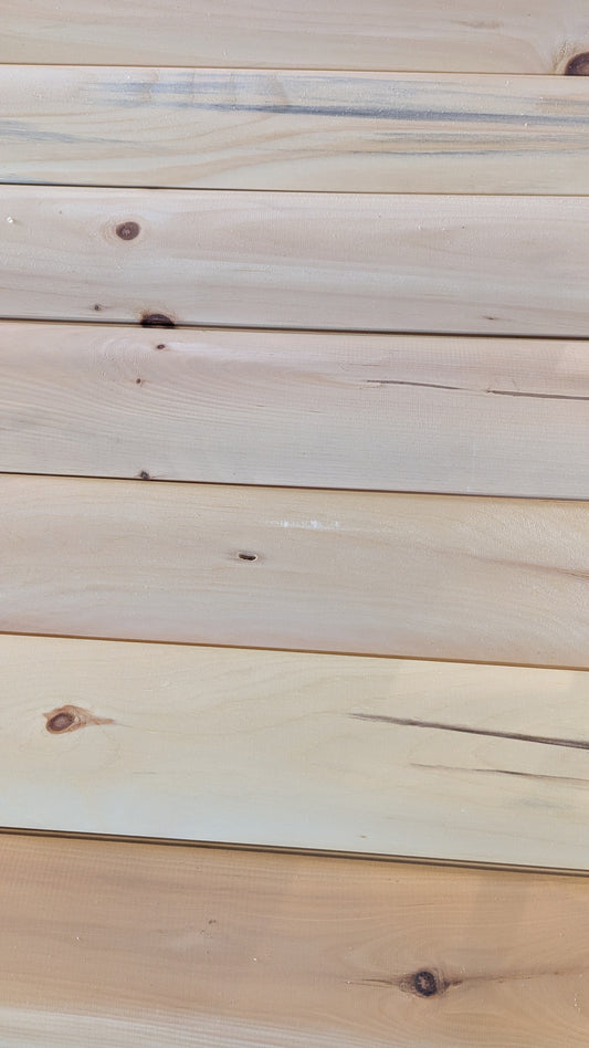 Clearance - 2 x 6 Quarter Log Siding - Shiplap - Old #12