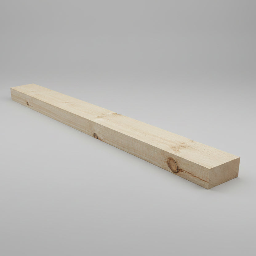 4"x8"x72" Pine Timber Mantel - Rustic Log Home Mantel