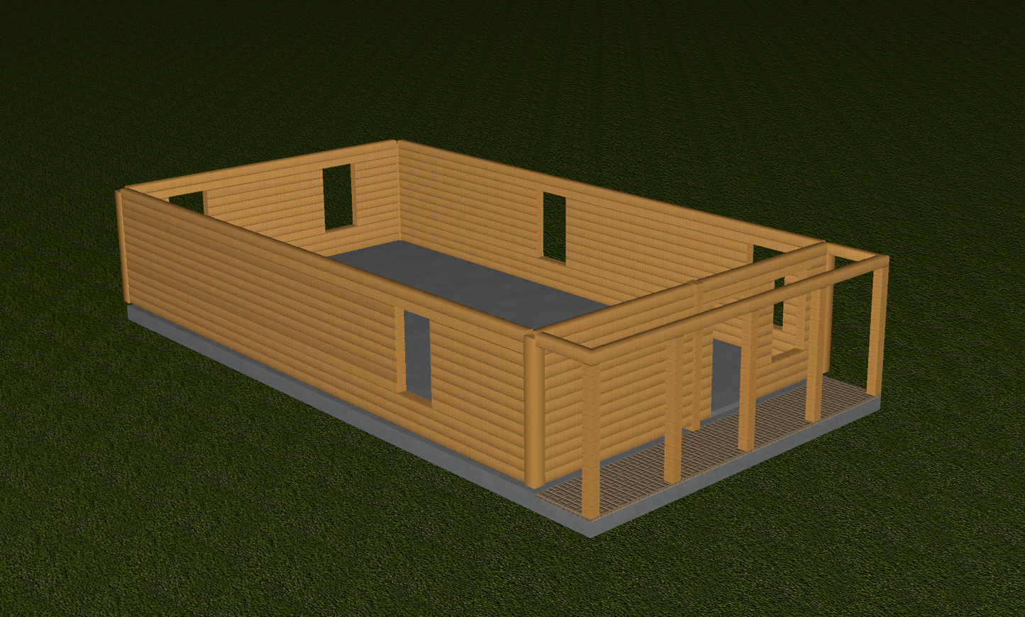 3-Bedroom Log Cabin Kit 24x42 (Kit F)