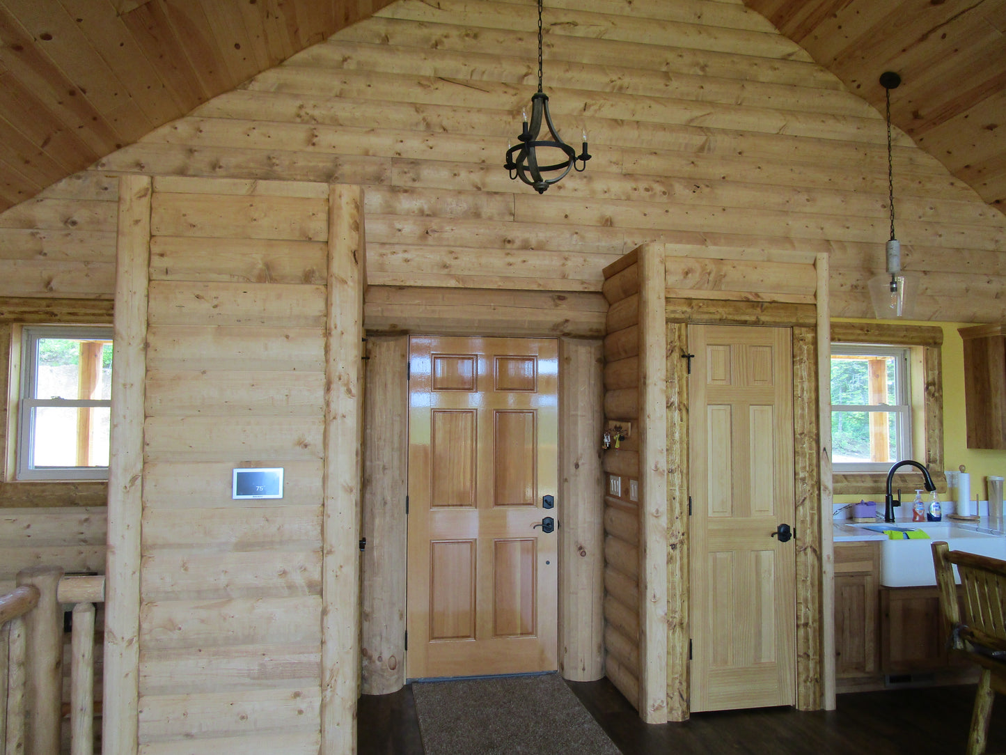 2" x 8" Milled Quarter Log Siding - Shiplap - Peeled - #409