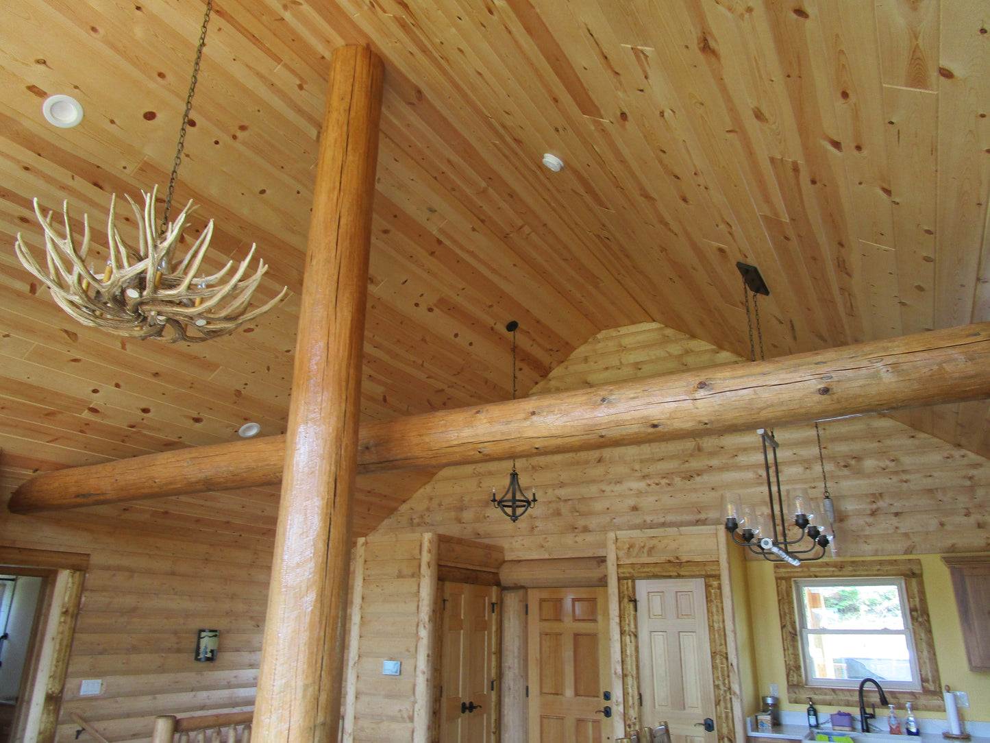 2" x 8" Milled Quarter Log Siding - Shiplap - Peeled - #409