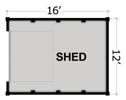 Timber Shed Kit | 12x16