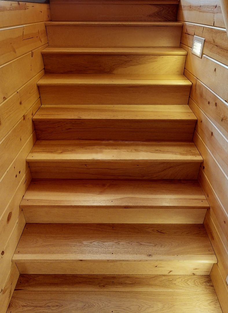 Hickory Stair Treads - Premium - Unfinished