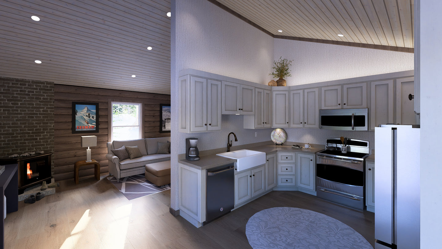 3-Bedroom Log Cabin Kit 24x42 (Kit F)
