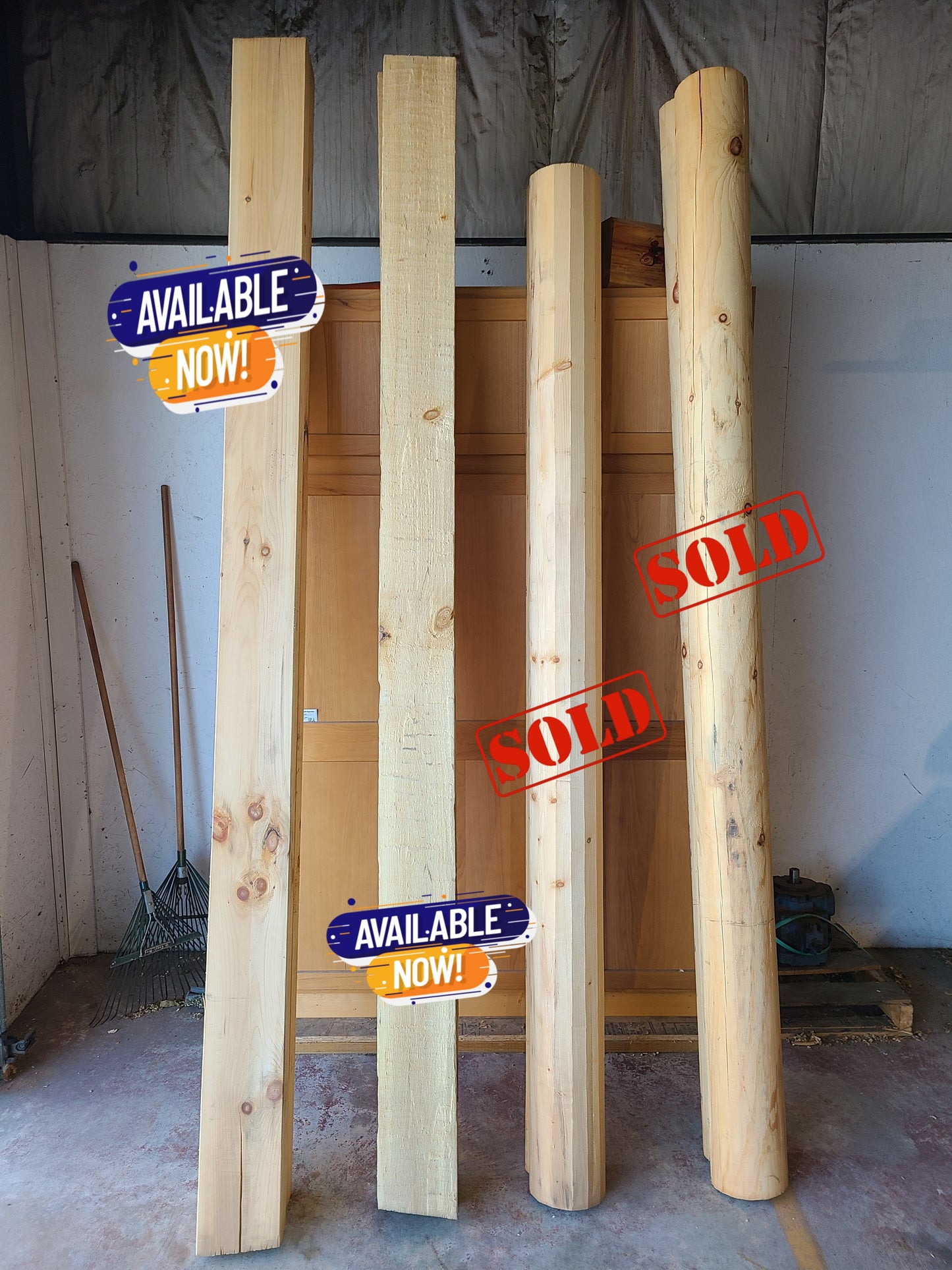 Clearance - Decorative Pine Log Post Wraps