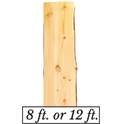 Rustic Live Edge Pine Countertop | Single Live Edge | 25" W x 8' or 12' L