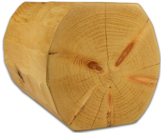 10" x 10" Super-Round Double-Round - Full Log - #173 Machine Peeled