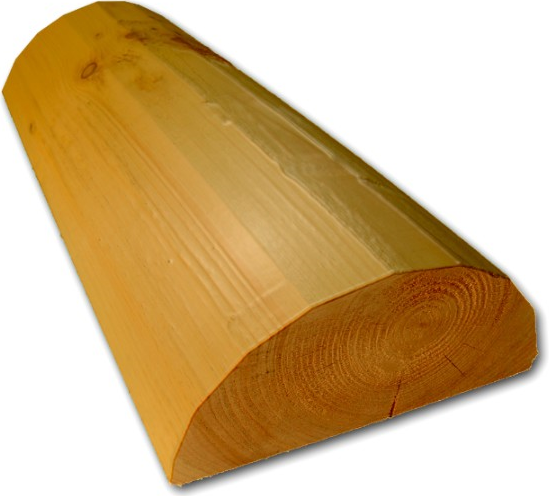 12" Half-Log Trim - Machine Peeled #833