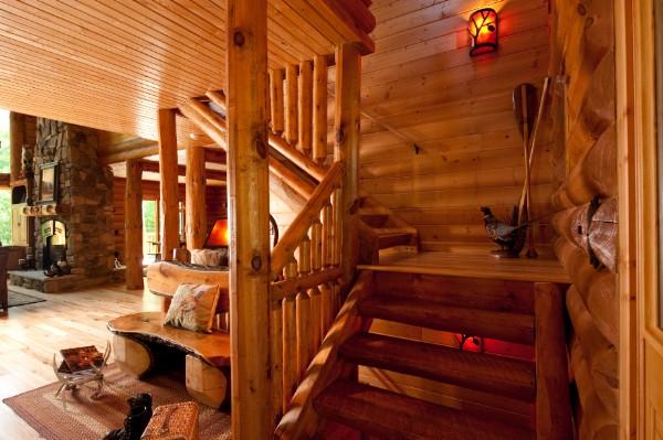 golden eagle log & and timber homes jay tod zach parmeter log home mart wisconsin rapids pine kiln dried eastern white pine milled round post machine peeled 8 inch 8" post log post round 7.25"