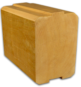 8" x 12" Beveled-Edge Full Log - #131 Chiseled