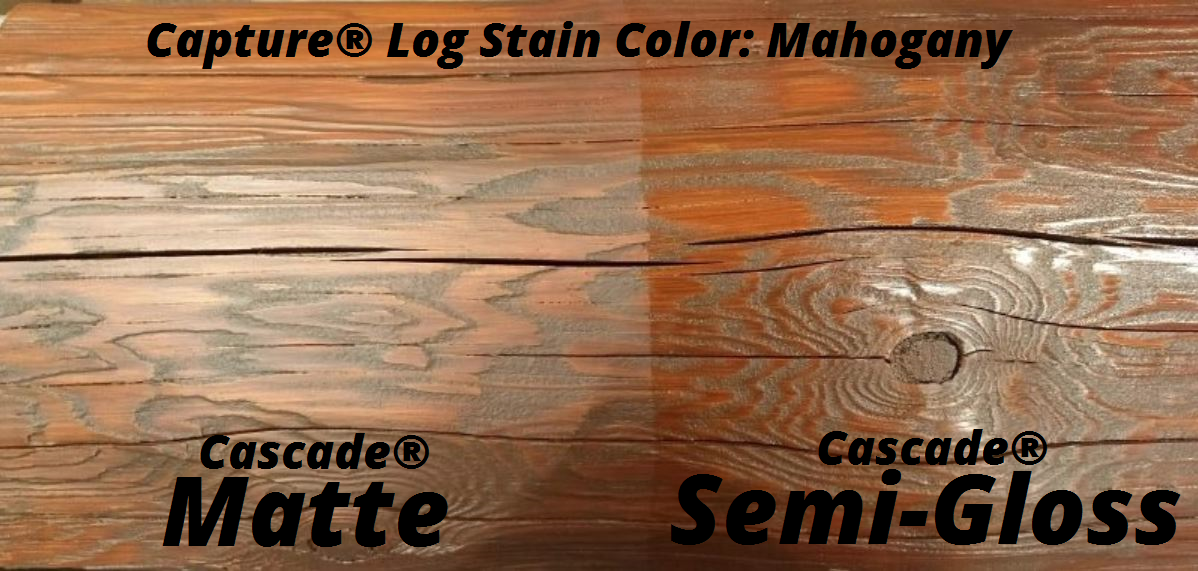 sashco cascade top coat clear coat water based log stain log home