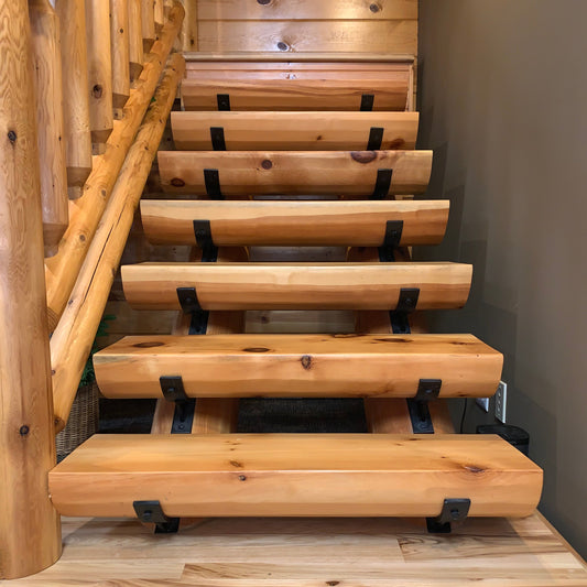 EZ Log™️ Metal Stair Bracket - "Starter" - (2 Pack)