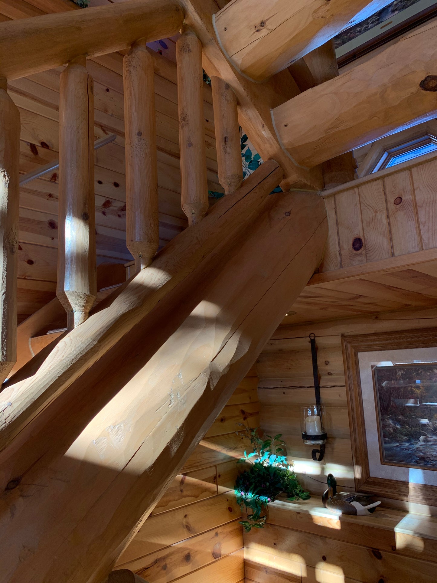 log cabin home stairs steps stairway kit ez easy stringer tread rustic