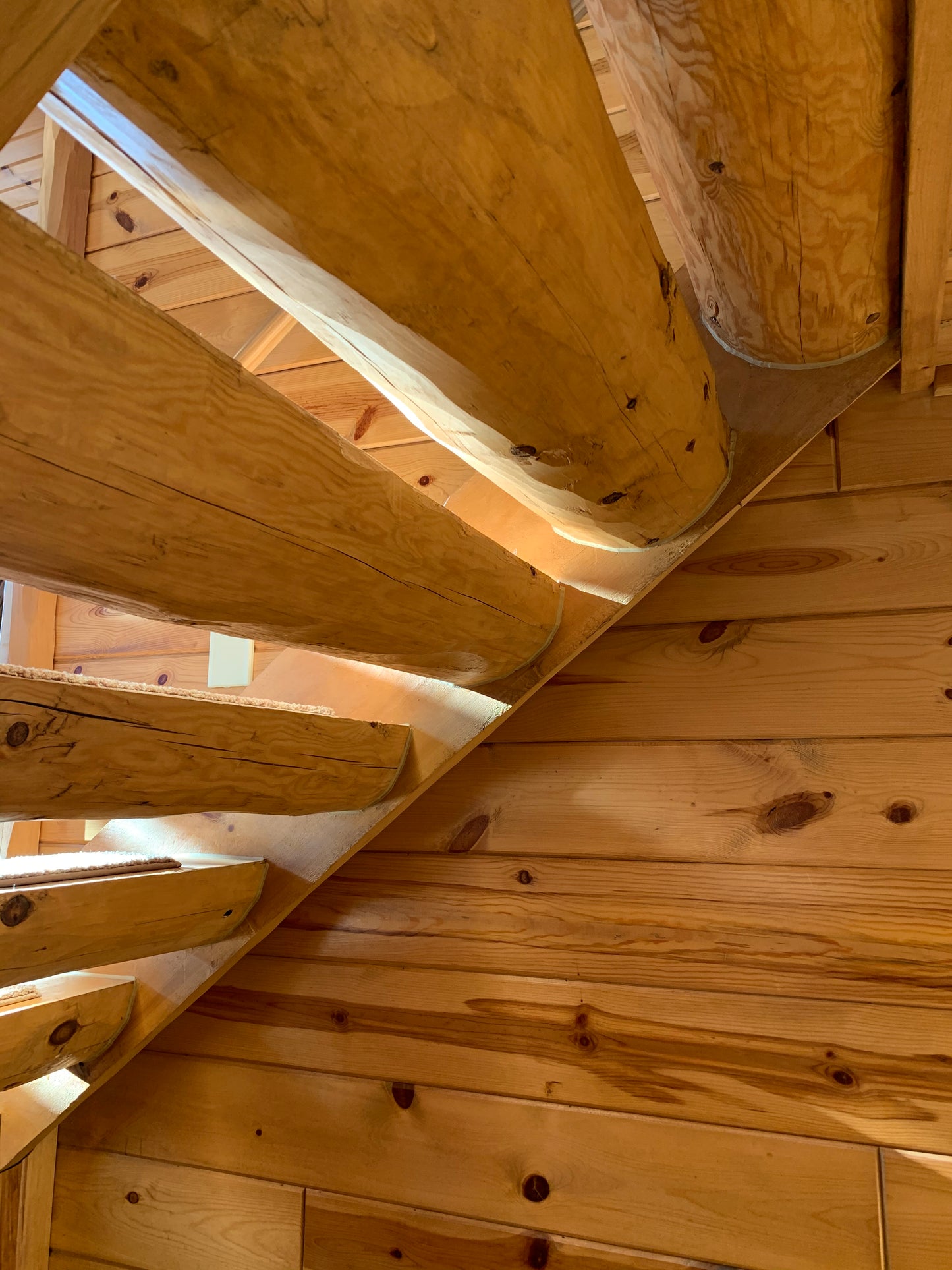 log cabin home stairs steps stairway kit ez easy stringer tread rustic