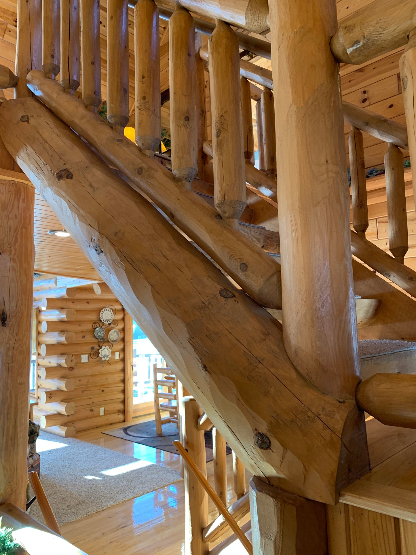 log cabin home stairs steps stairway kit ez easy stringer tread rustic