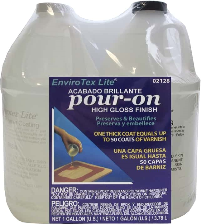 Envirotex Lite Pour-On High Gloss Finish 16oz Preserves Surfaces 4 sq ft.