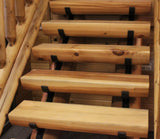 log cabin home stairs steps stairway kit ez easy stringer tread rustic