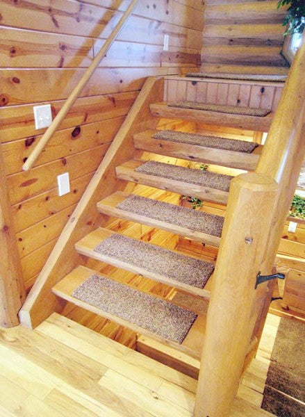 log cabin home stairs steps stairway