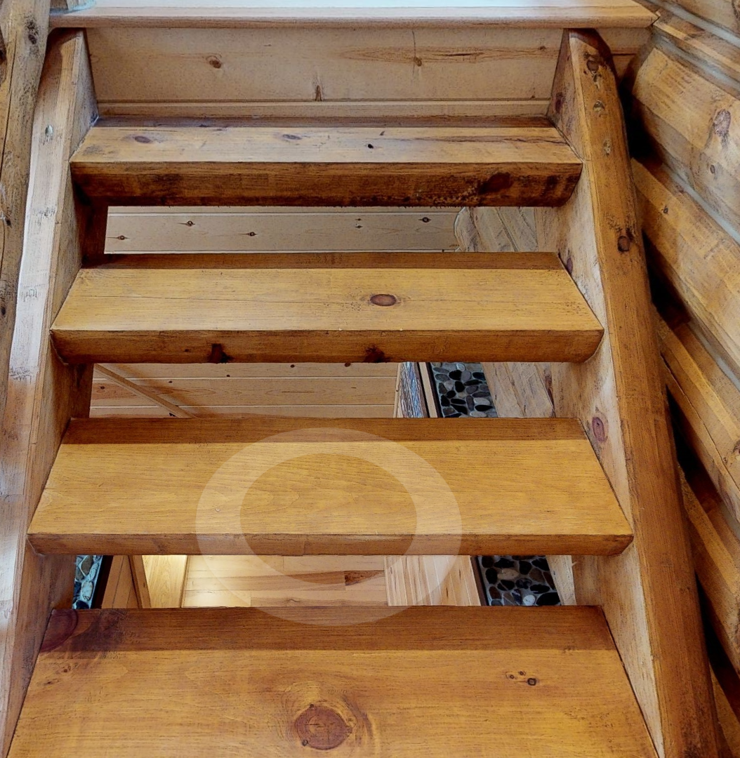 log cabin home stairs steps stairway kit ez easy stringer tread rustic