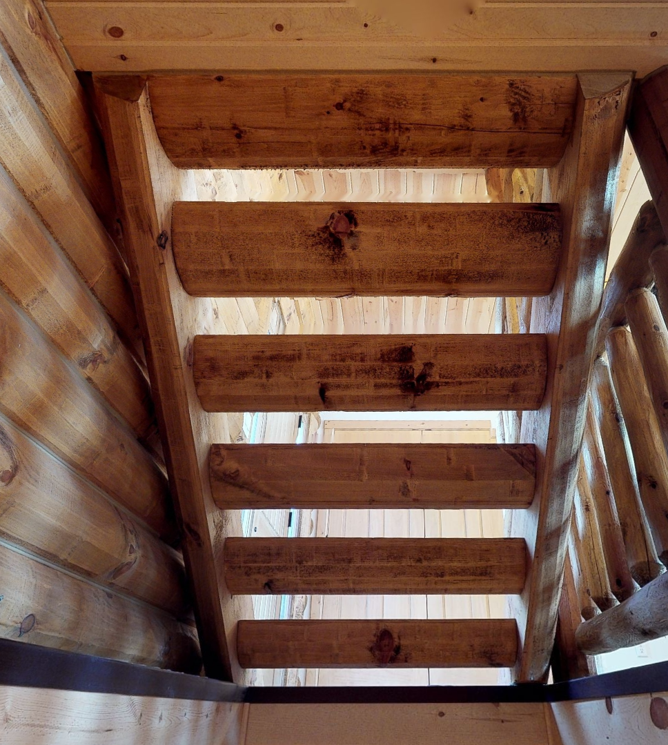 log cabin home stairs steps stairway kit ez easy stringer tread rustic