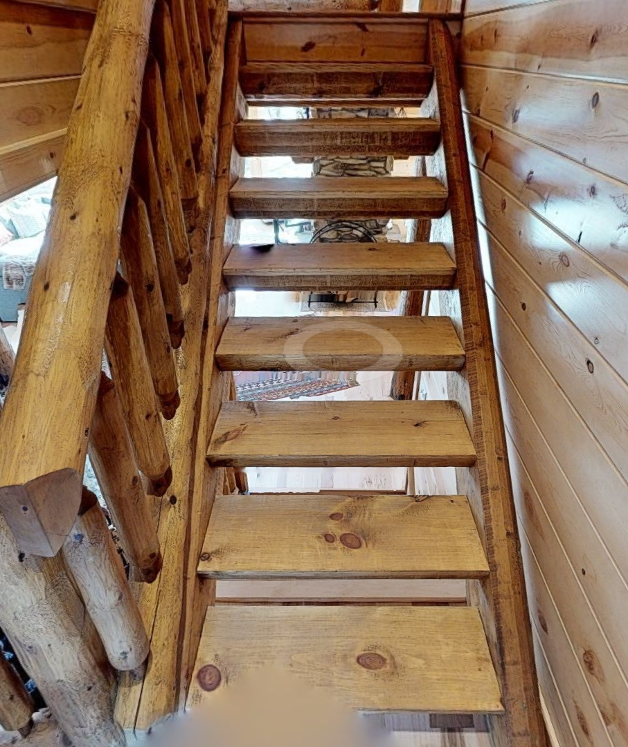 log cabin home stairs steps stairway kit ez easy stringer tread rustic