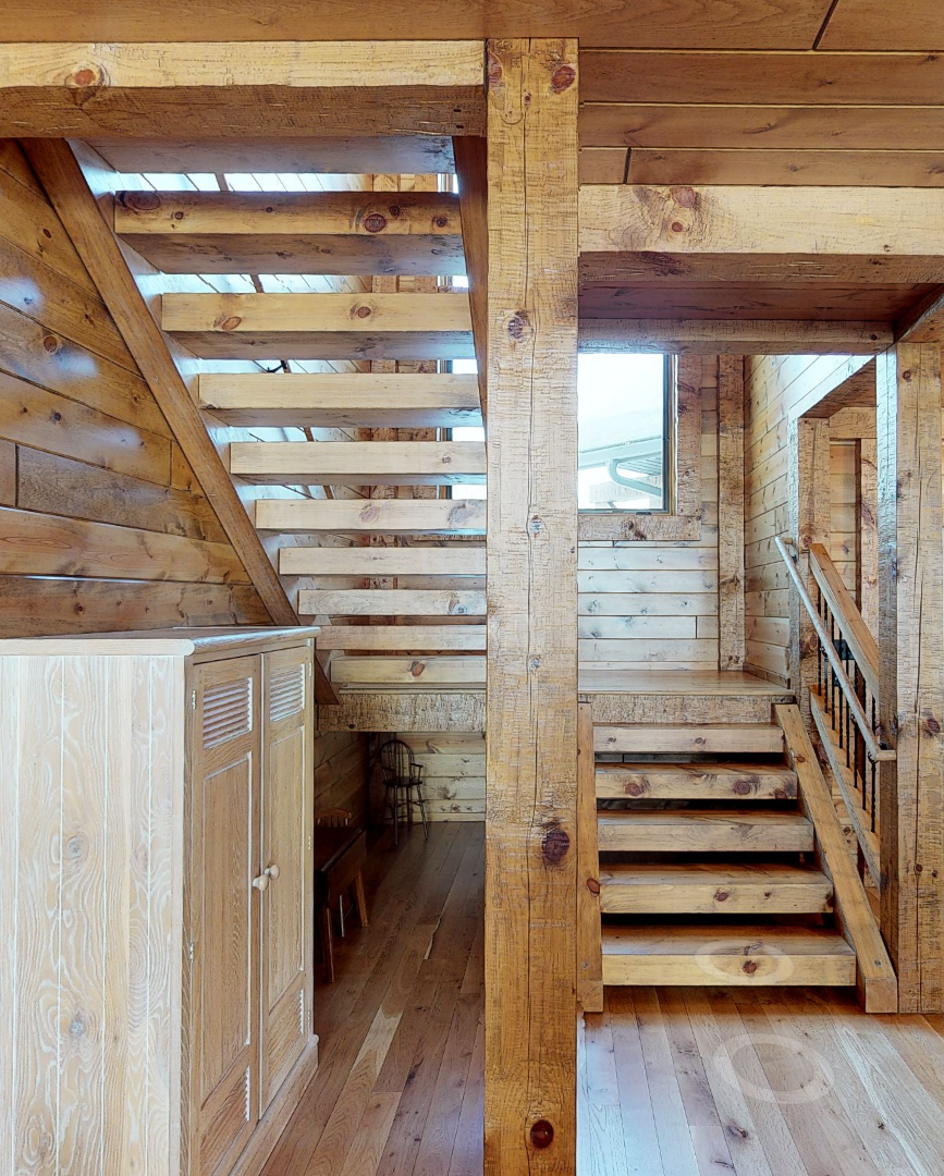 golden eagle log and timber homes log home mart parmeter square timber stairs treads stringers hand hewn smooth wisconsin rapids Golden Eagle Log & Timber Homes Stairs Steps Stairway Timber stairs square rectangular rectangle stairs stair system stairway steps rustic log home mart zach zachary parmeter