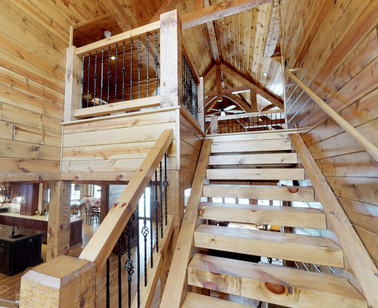 golden eagle log and timber homes log home mart parmeter square timber stairs treads stringers hand hewn smooth wisconsin rapids Golden Eagle Log & Timber Homes Stairs Steps Stairway Timber stairs square rectangular rectangle stairs stair system stairway steps rustic log home mart zach zachary parmeter
