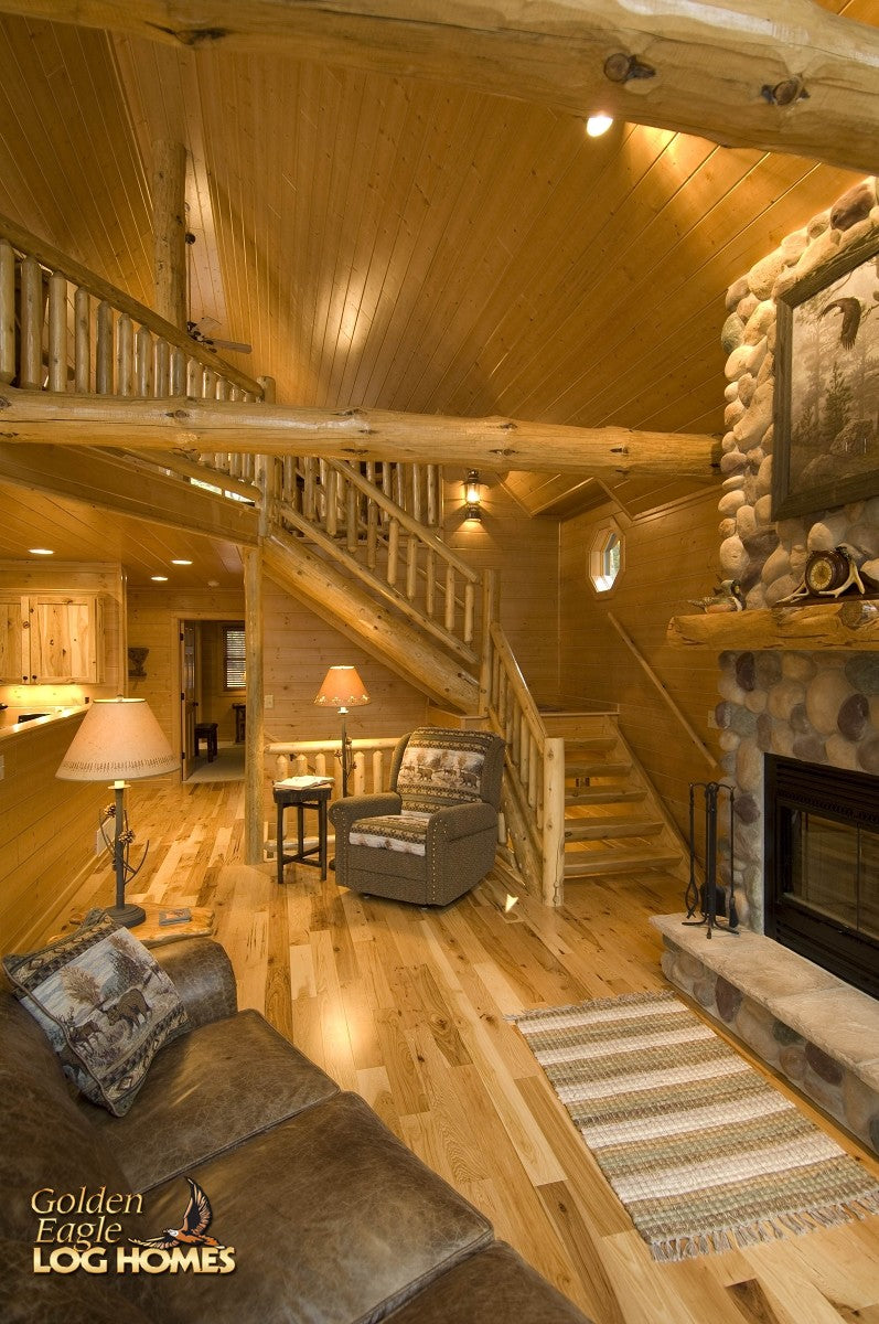 log cabin home stairs steps stairway