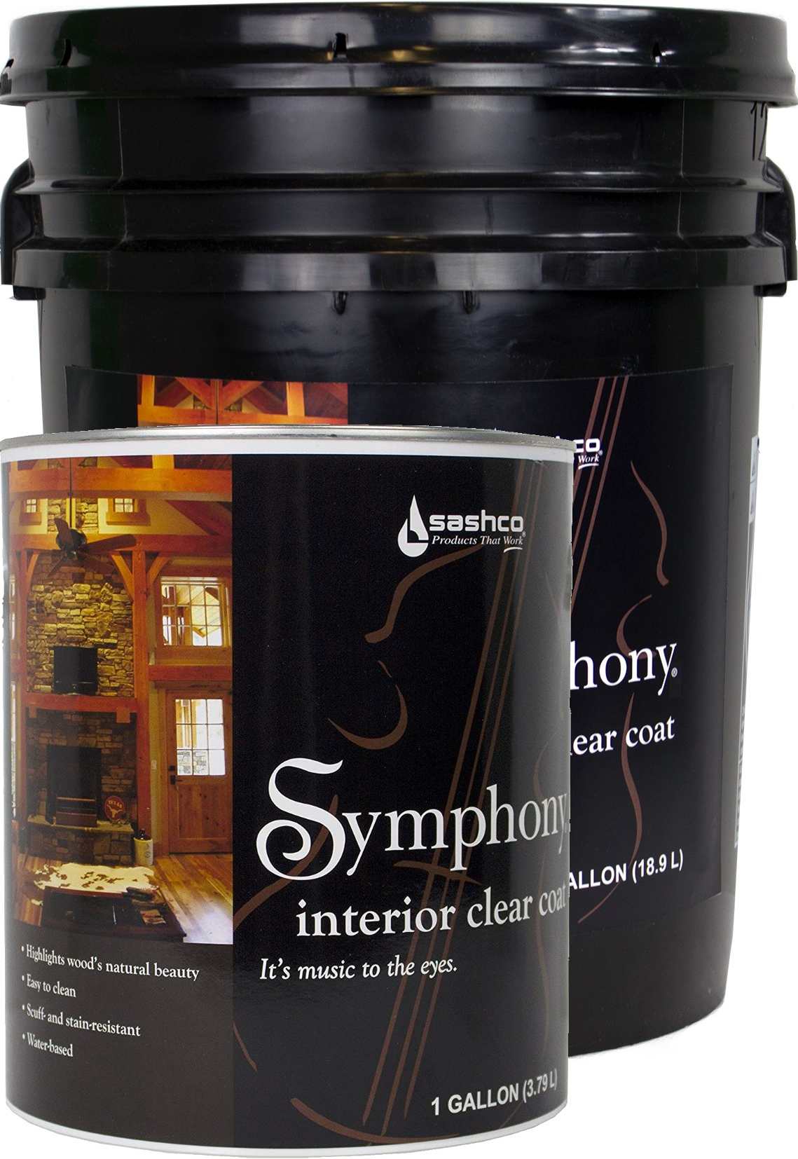 Sashco Symphony Interior Clear Coat Topcoat Gloss Satin interior stain