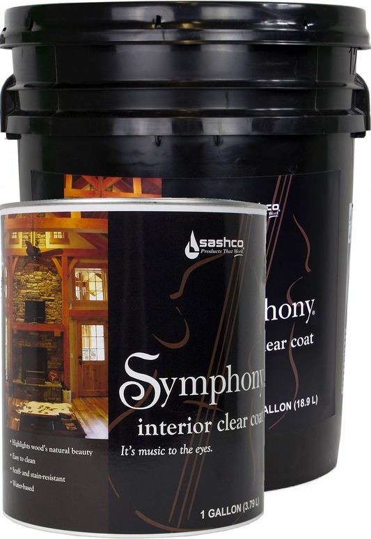 Sashco Symphony Interior Clear Coat Topcoat Gloss Satin interior stain