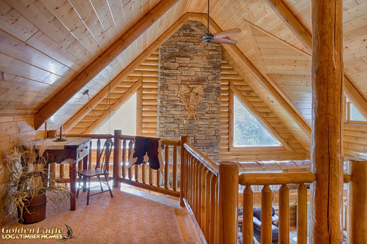 round long rustic log timber tree like tie beam beams rafter rafters ceiling great room loft pine golden eagle log home mart tod sharon jay sarah zachary zack zak zac zach parmeter beam beam beam beam beam log beam round beam tree beam