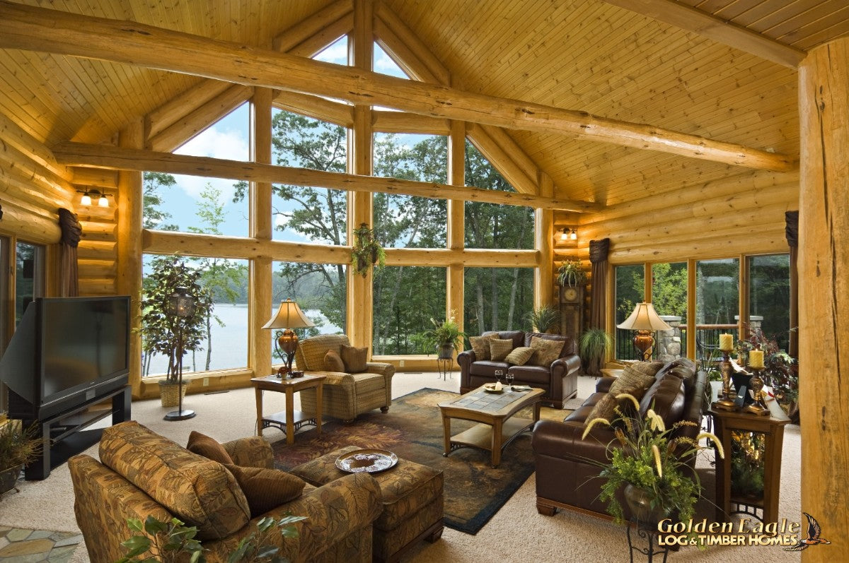 round long rustic log timber tree like tie beam beams rafter rafters ceiling great room loft pine golden eagle log home mart tod sharon jay sarah zachary zack zak zac zach parmeter beam beam beam beam beam log beam round beam tree beam